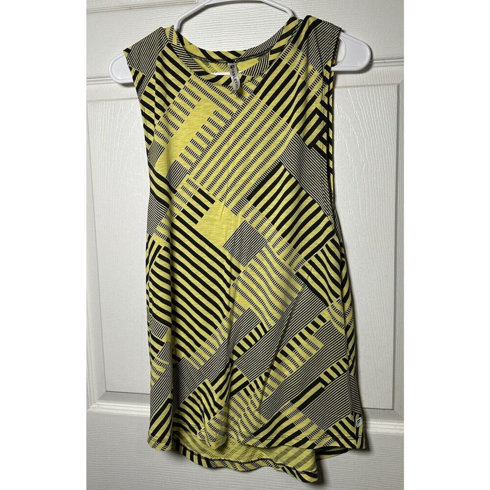 Fabletics Reyna Geometric True Muscle Tank Size S Yellow Black